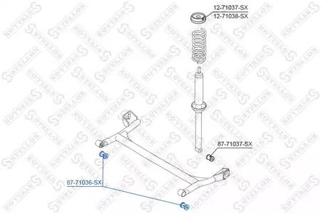 Подвеска рычага независимой подвески колеса STELLOX 87-71036-SX