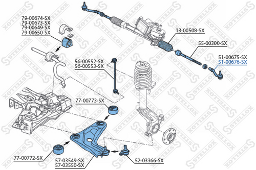 Рулевая тяга STELLOX 51-00676-SX