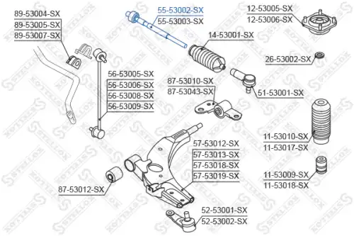 Рулевая тяга STELLOX 55-53002-SX