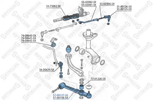 Рычаг подвески STELLOX 57-00127-SX
