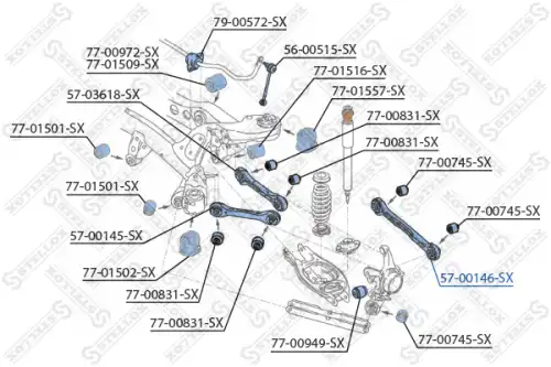 57-00146-sx рычаг задний верхний
