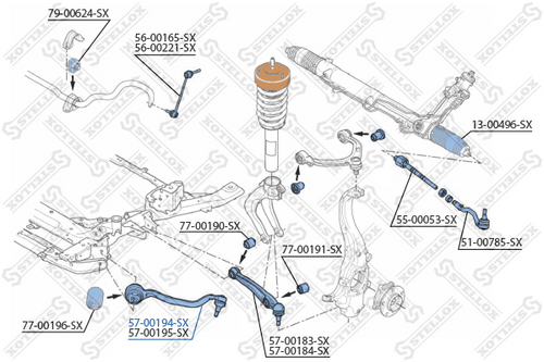 Рычаг подвески STELLOX 57-00194-SX