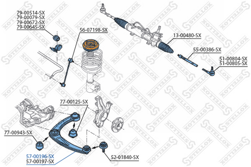 Рычаг подвески STELLOX 57-00196-SX