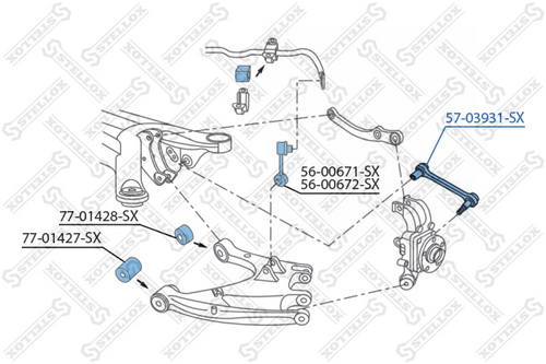 Рычаг подвески STELLOX 57-03931-SX
