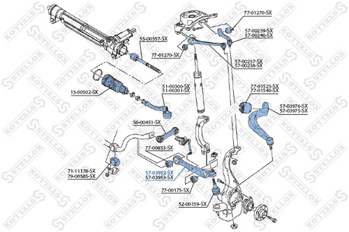 Рычаг подвески STELLOX 57-03952-SX