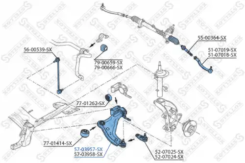 Рычаг подвески STELLOX 57-03957-SX