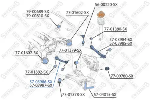 Рычаг подвески STELLOX 57-03986-SX