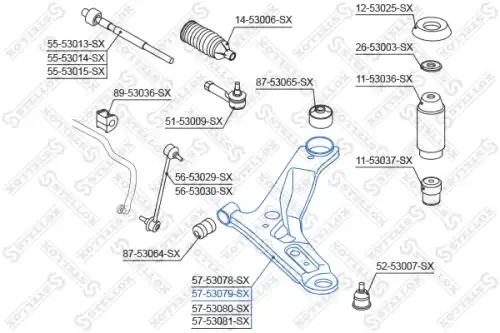 Рычаг подвески STELLOX 57-53079-SX