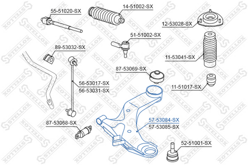 Рычаг подвески STELLOX 57-53084-SX
