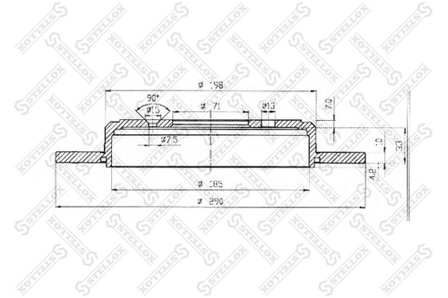 Тормозной диск STELLOX 6020-3717-SX