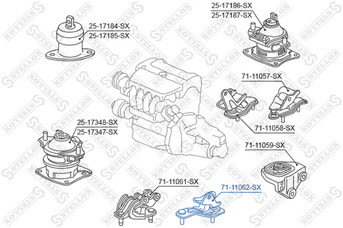 Опора кпп STELLOX 71-11062-SX