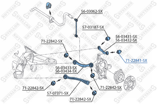 Сайлентблок рычага подвески STELLOX 71-22841-SX