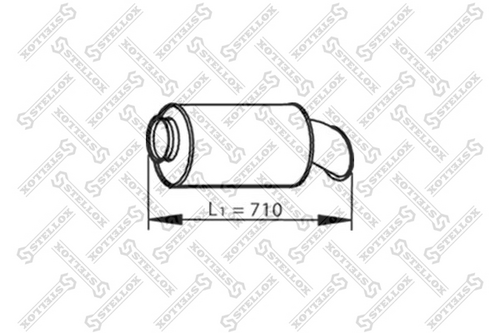 82-03090-sx резонатор глушителя круглый STELLOX 82-03090-SX