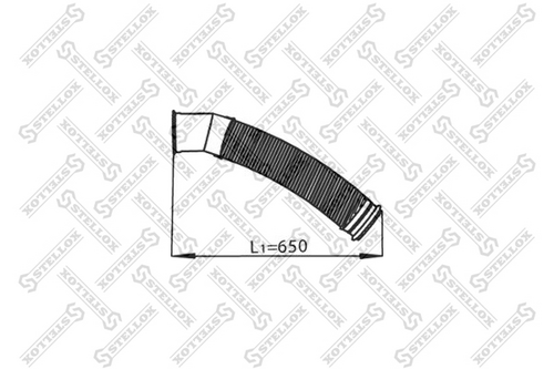 82-03801-sx труба глушителя выхлопная перед. l650mm STELLOX 82-03801-SX