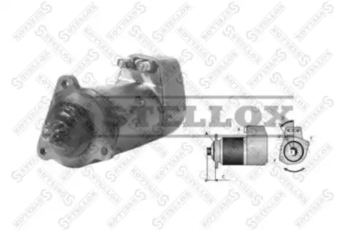 88-02000-sx стартер 24v-5.4kw 9зубьев 105вправо STELLOX 88-02000-SX