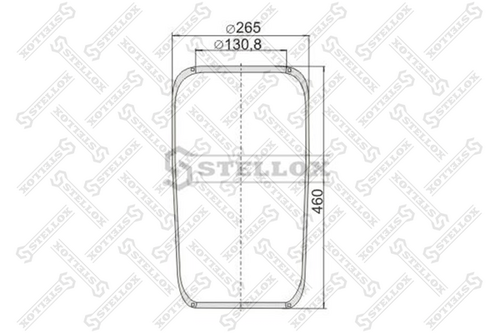 Кожух пневматической рессоры STELLOX 90-07160-SX