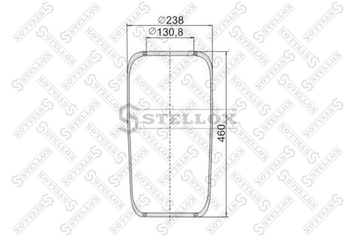 Кожух пневматической рессоры STELLOX 90-07200-SX