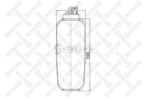 Кожух пневматической рессоры STELLOX 90-08730-SX