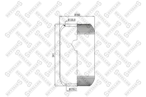 90-36340-sx пневмоподушка STELLOX 90-36340-SX