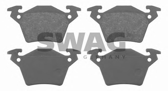 Комплект тормозных колодок дисковый тормоз SWAG 10916255