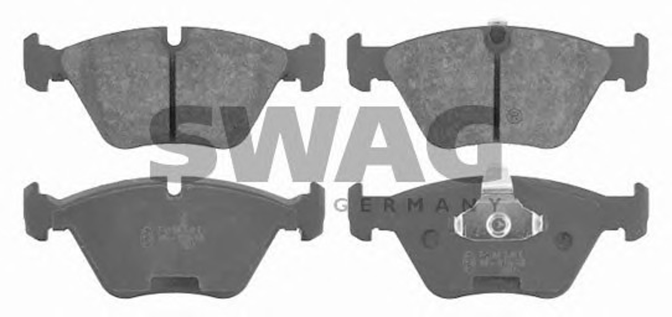 Комплект тормозных колодок дисковый тормоз SWAG 20916217