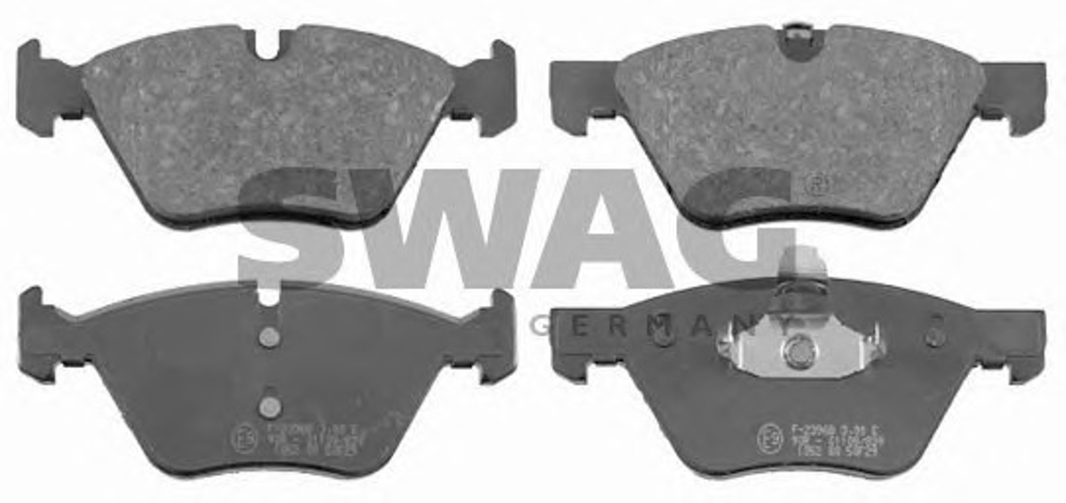 Комплект тормозных колодок дисковый тормоз SWAG 20916503