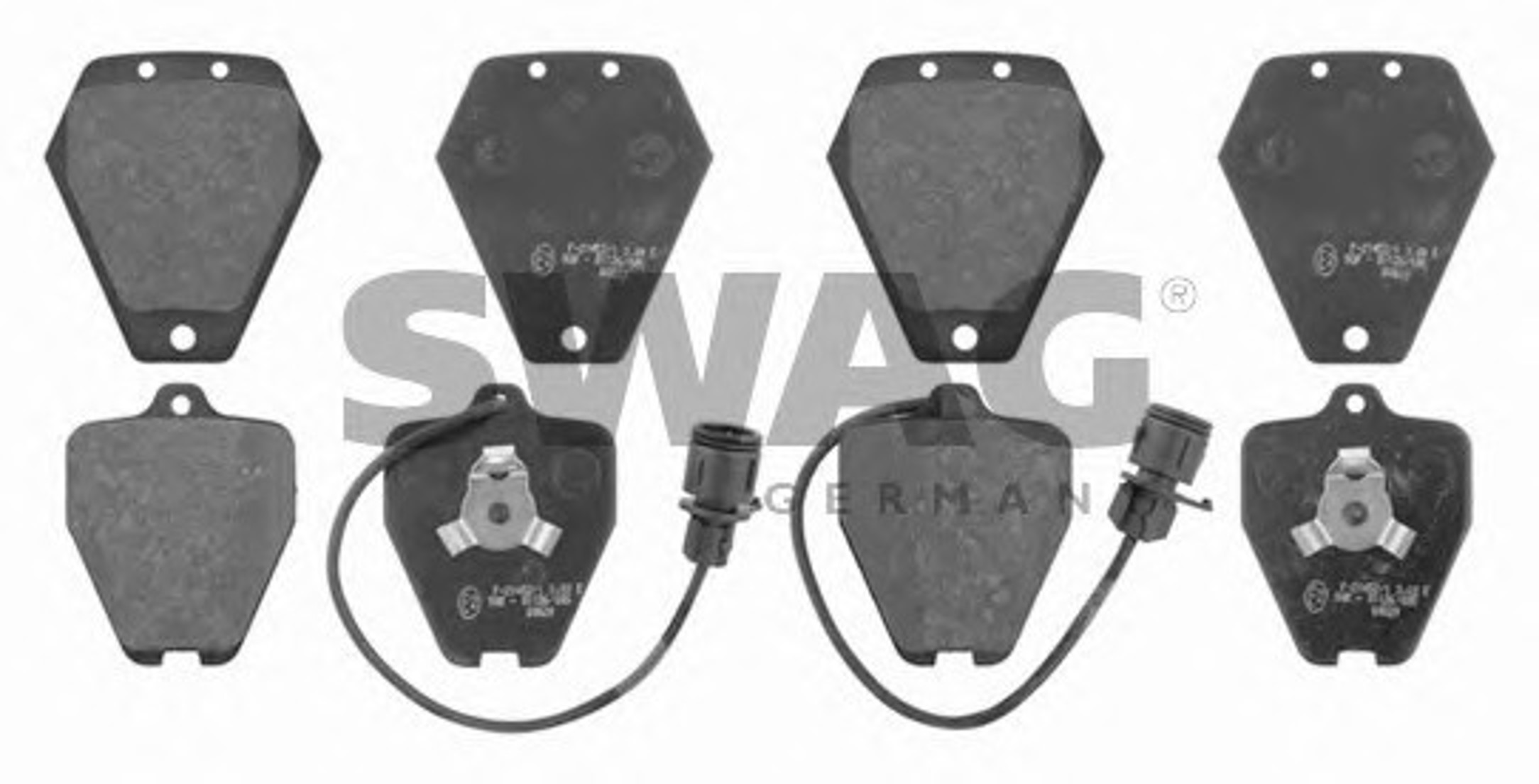 Комплект тормозных колодок дисковый тормоз SWAG 30916999