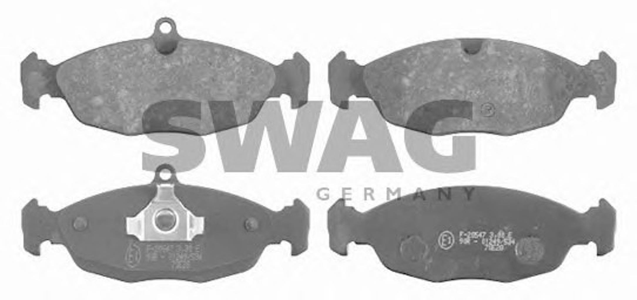 Комплект тормозных колодок дисковый тормоз SWAG 40916055