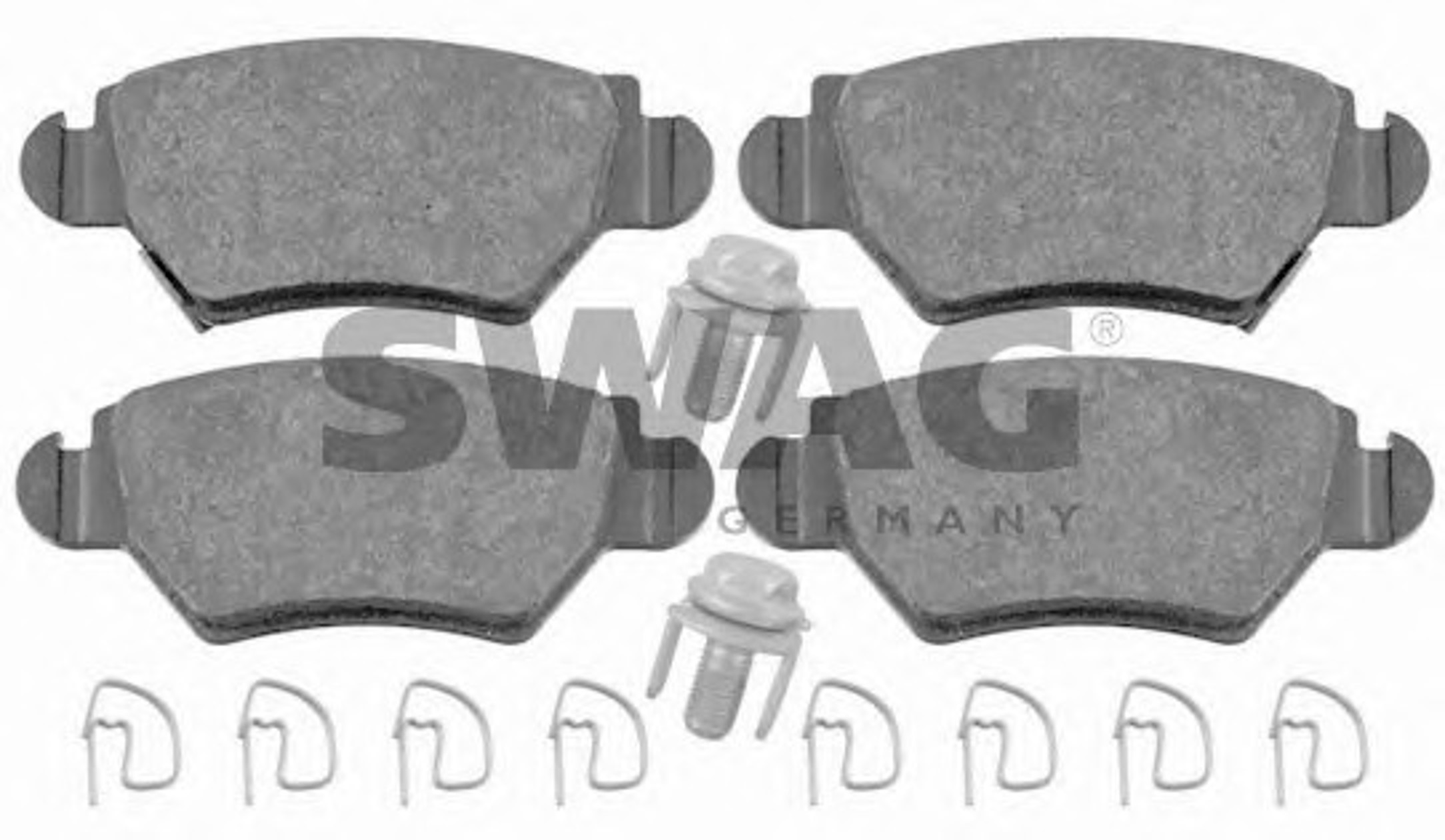 Комплект тормозных колодок дисковый тормоз SWAG 40916445