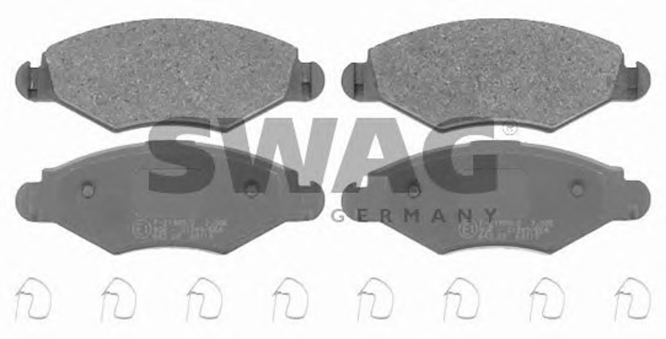 Комплект тормозных колодок дисковый тормоз SWAG 62916575