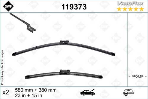 Щетка стеклоочистителя nissan juke (f16) 19- (580mm+380mm) SWF 119373