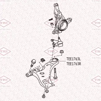 Tee1763r рычаг перед. подвески нижний прав.