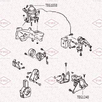 Опора двигателя toyota corolla/allex/wish 00- geely atlas pro 21- chery tiggo 4 pro 22-