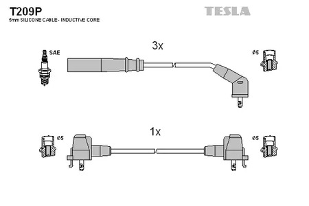 К-кт проводов TESLA T209P