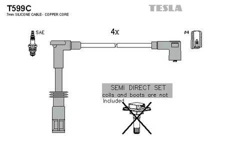 Провод высоковольтный TESLA T599C