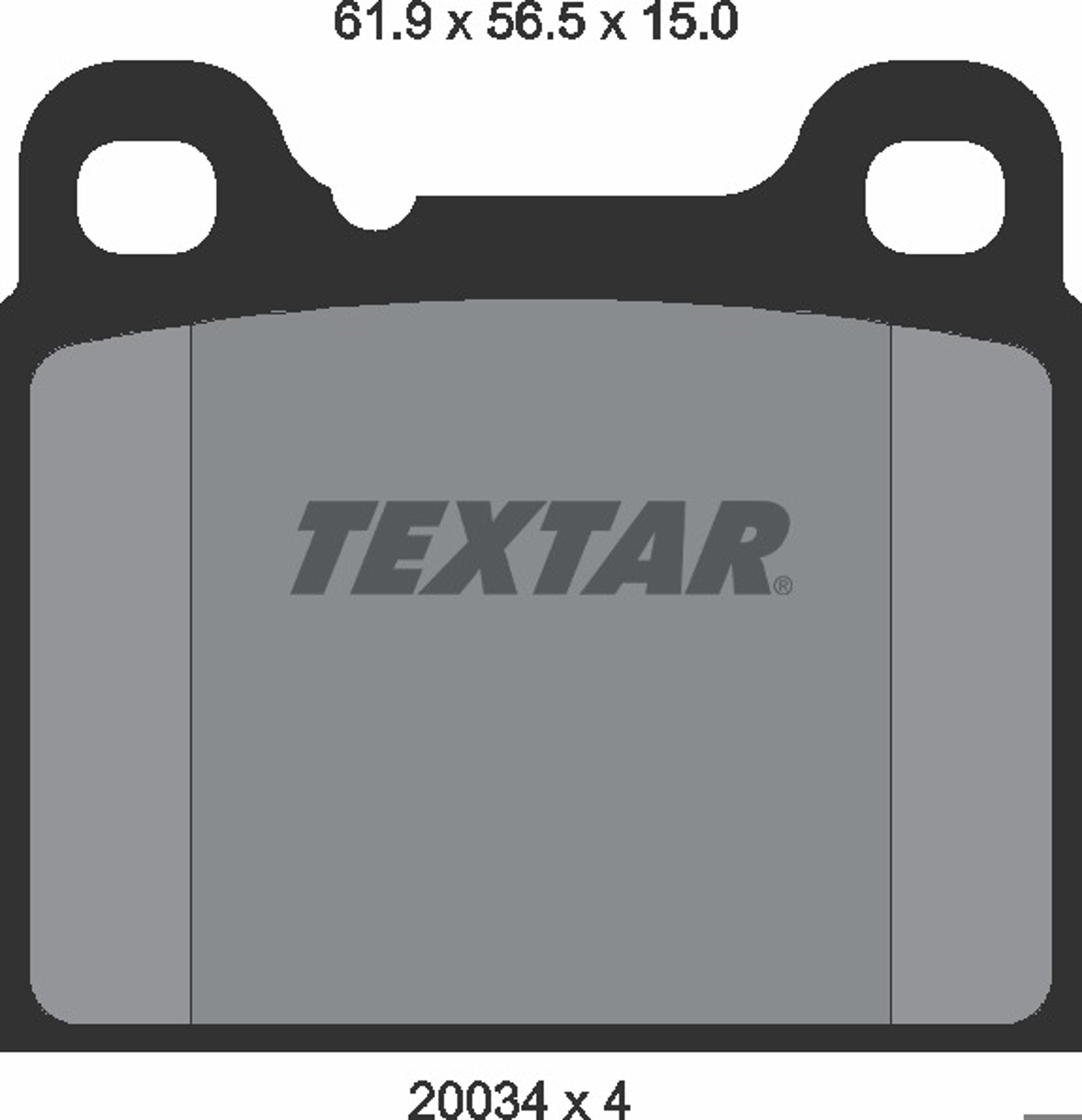 Колодки тормозные дисковые TEXTAR 2003402