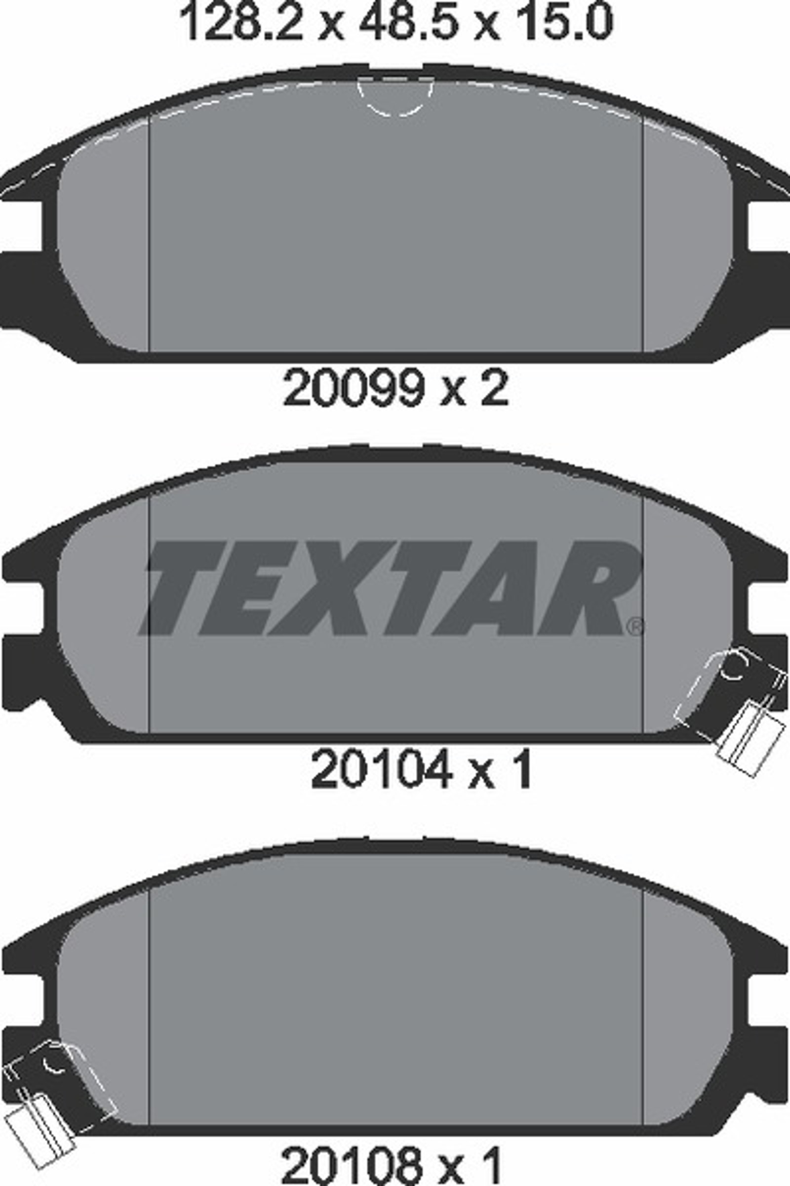 Колодки тормозные дисковые TEXTAR 2009902