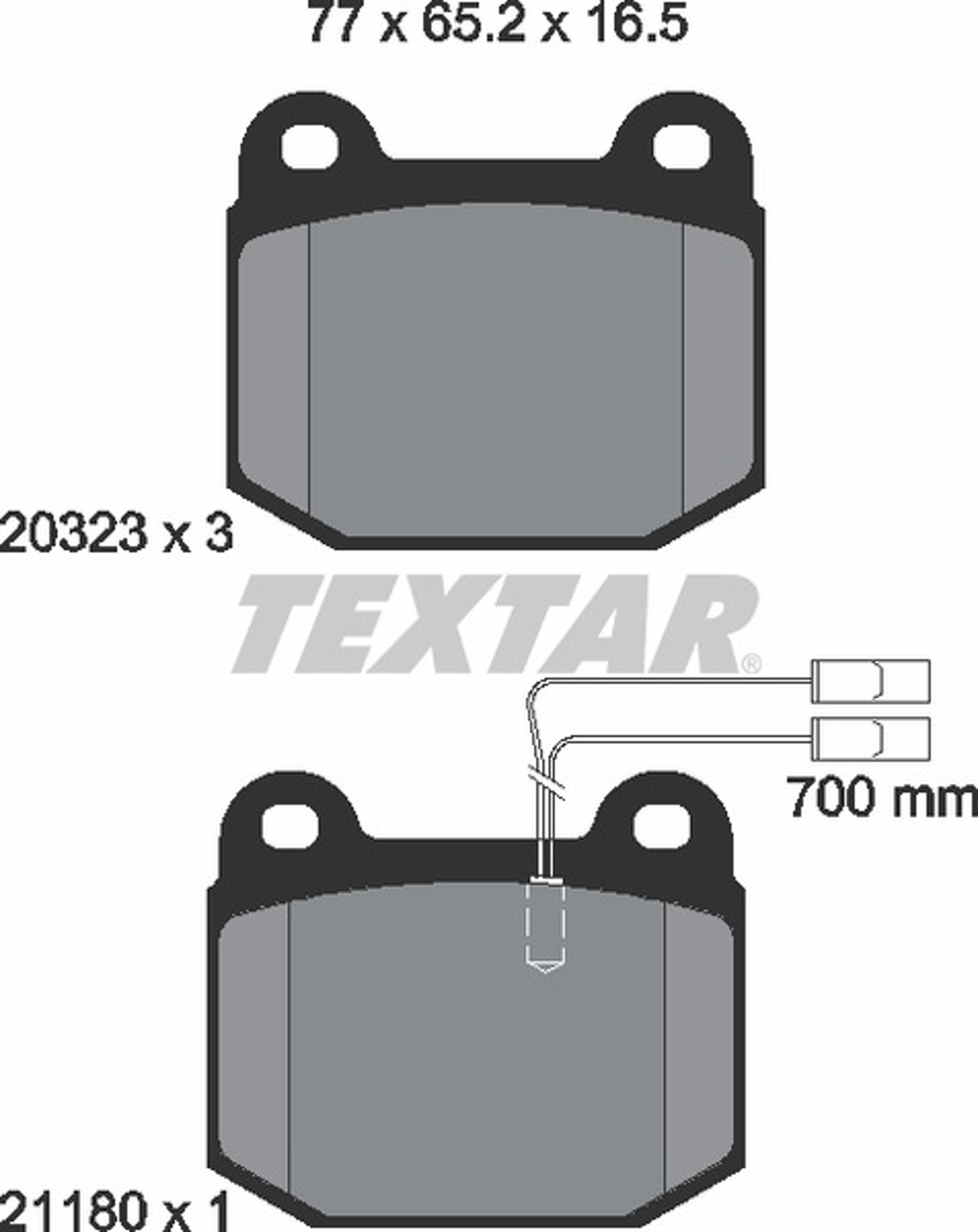 Колодки тормозные дисковые TEXTAR 2032304