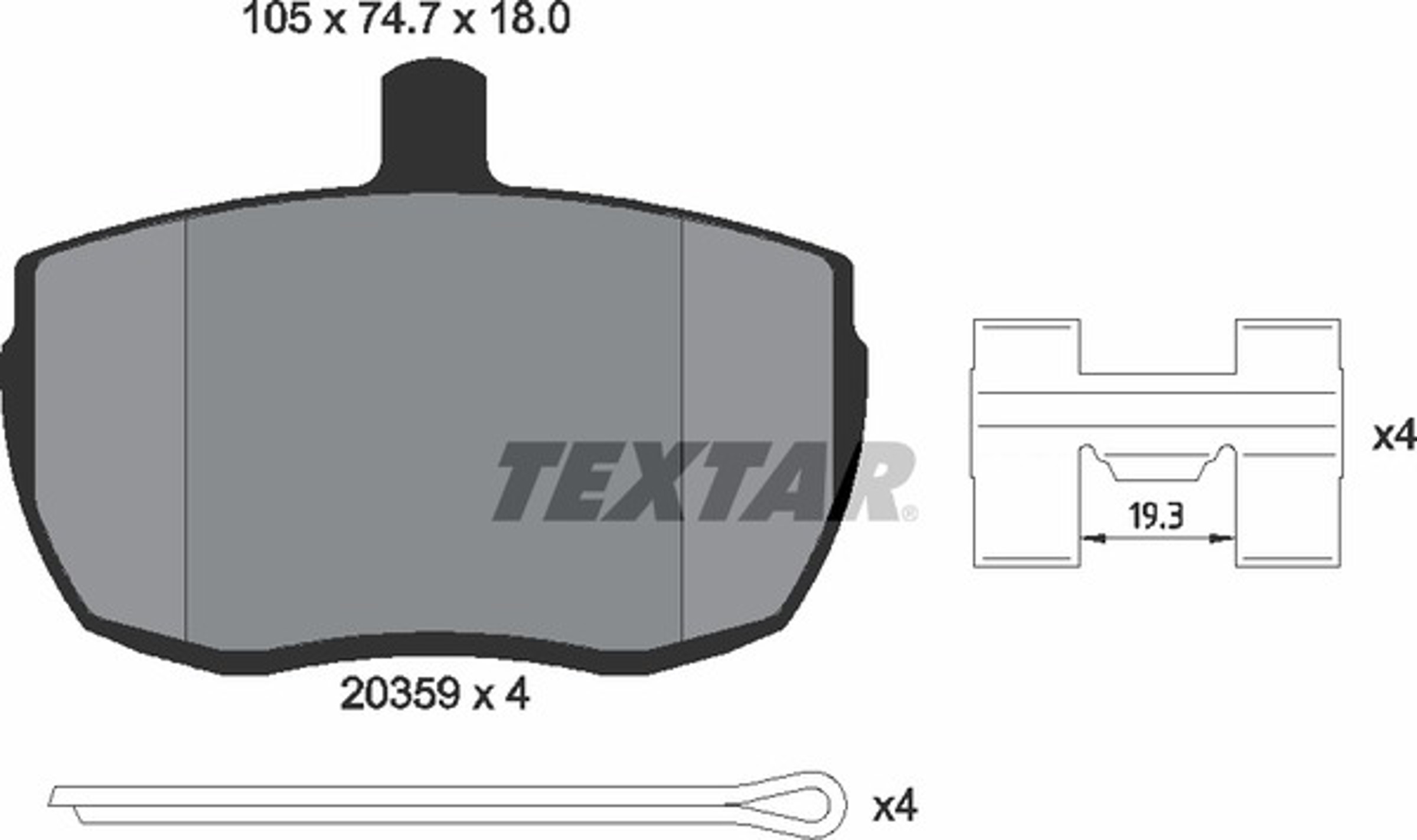Колодки тормозные дисковые TEXTAR 2035908