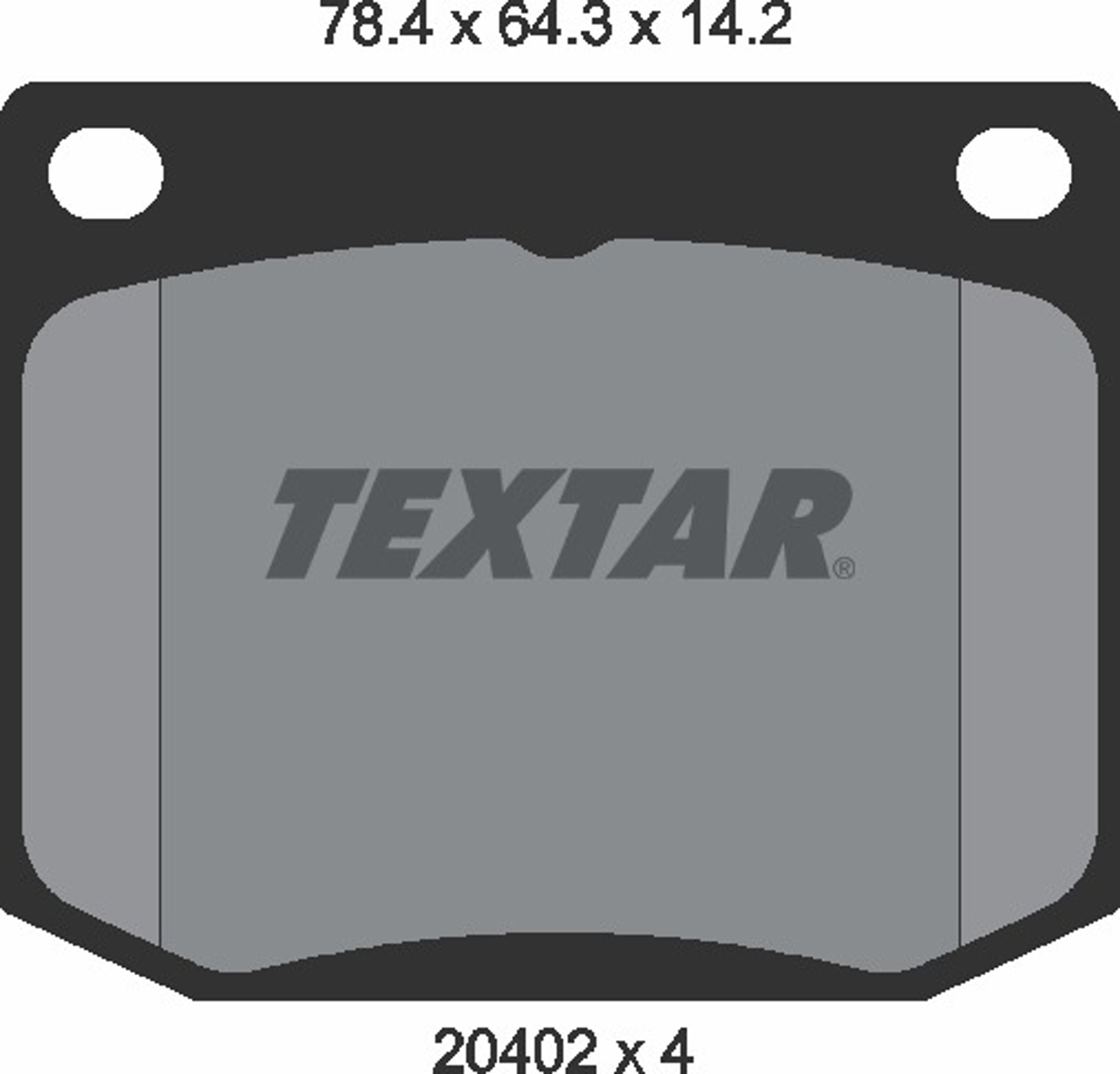 Колодки тормозные дисковые TEXTAR 2040201