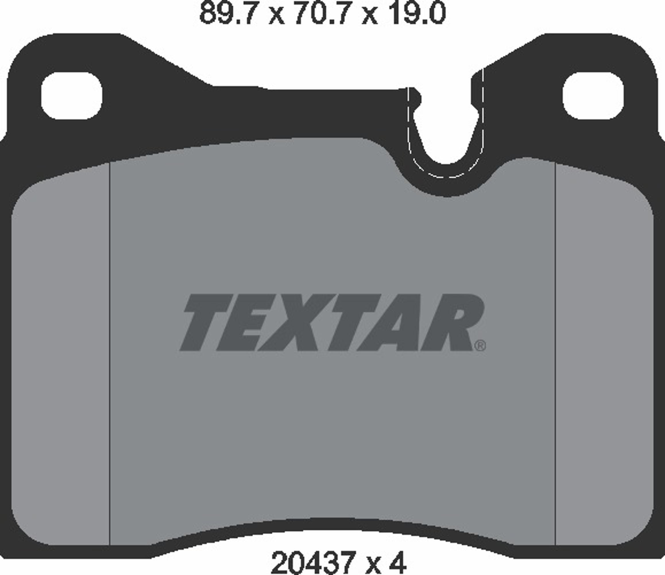 Колодки тормозные дисковые TEXTAR 2043702