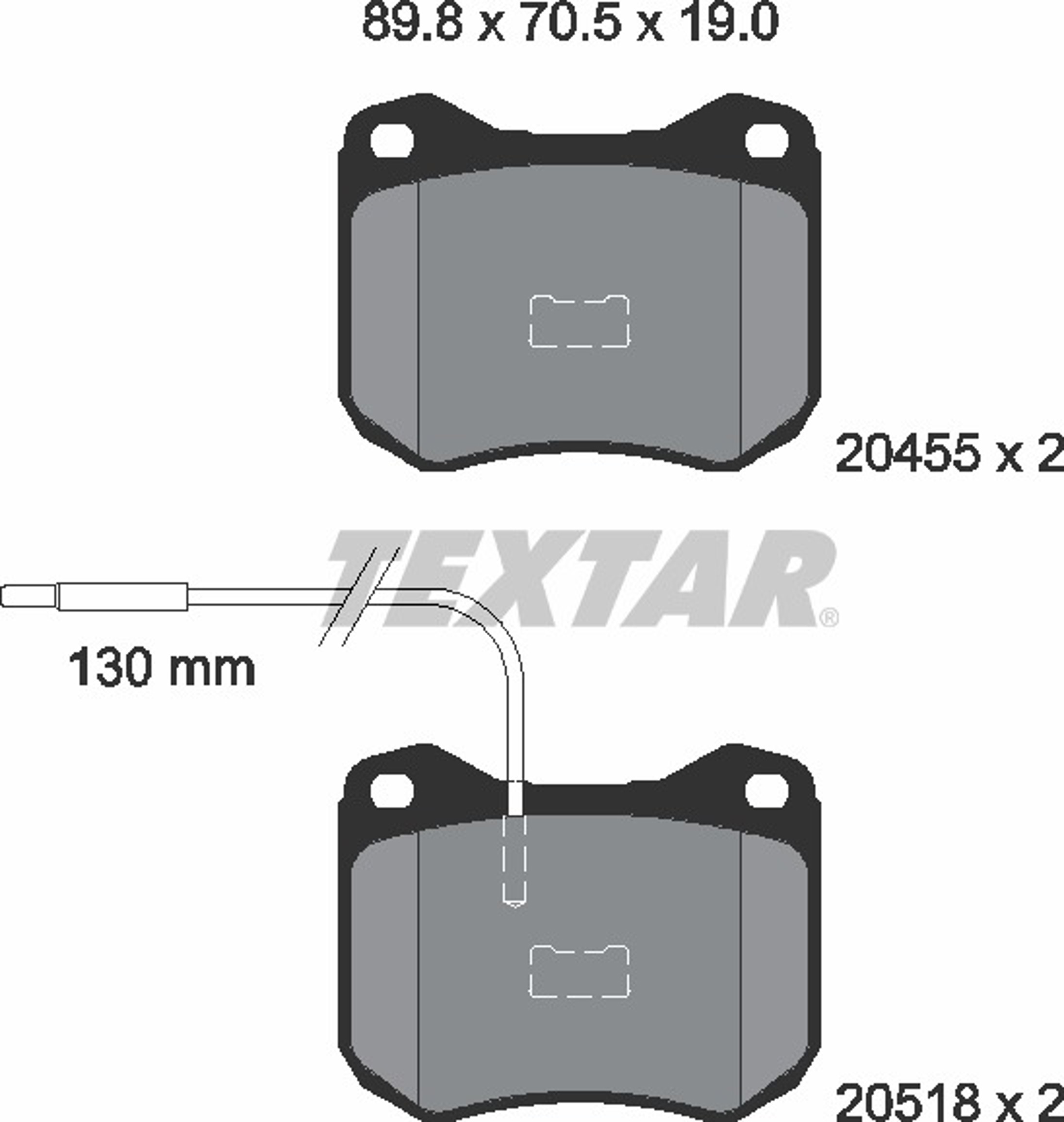 Колодки тормозные дисковые TEXTAR 2045502