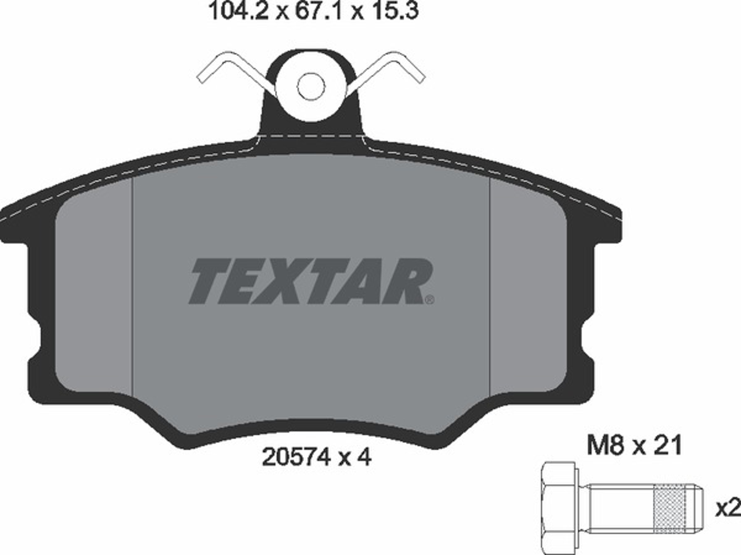Колодки тормозные дисковые TEXTAR 2057401