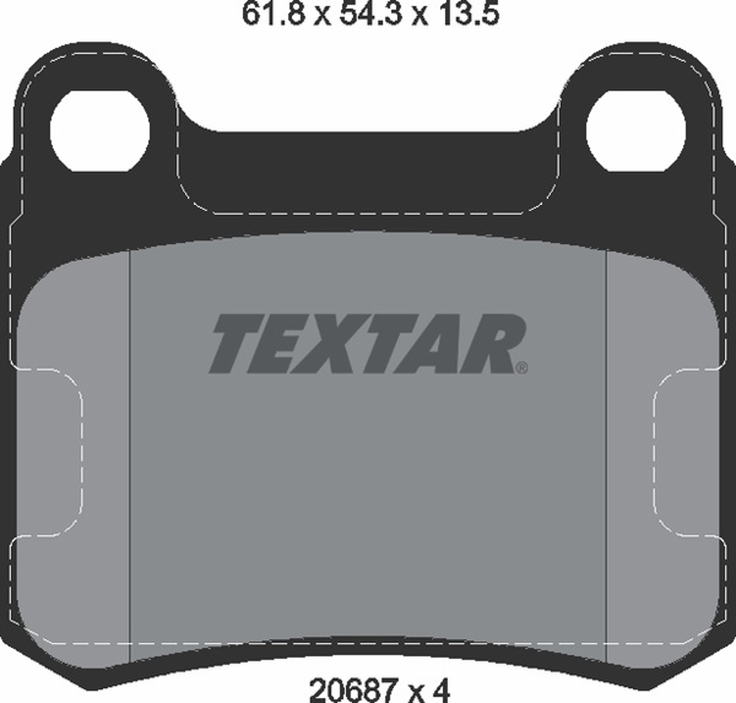 Колодки тормозные дисковые TEXTAR 2068703