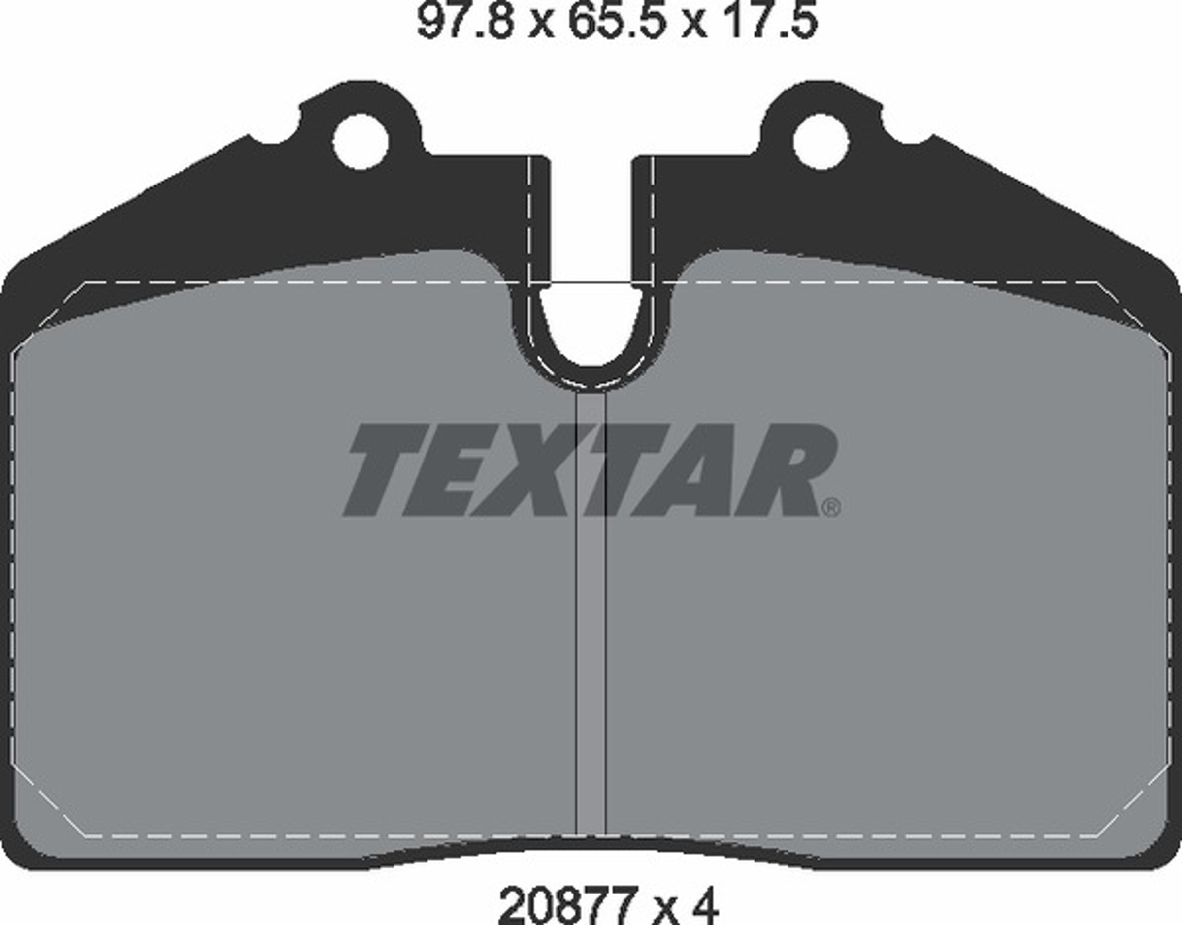 Колодки тормозные дисковые TEXTAR 2087702