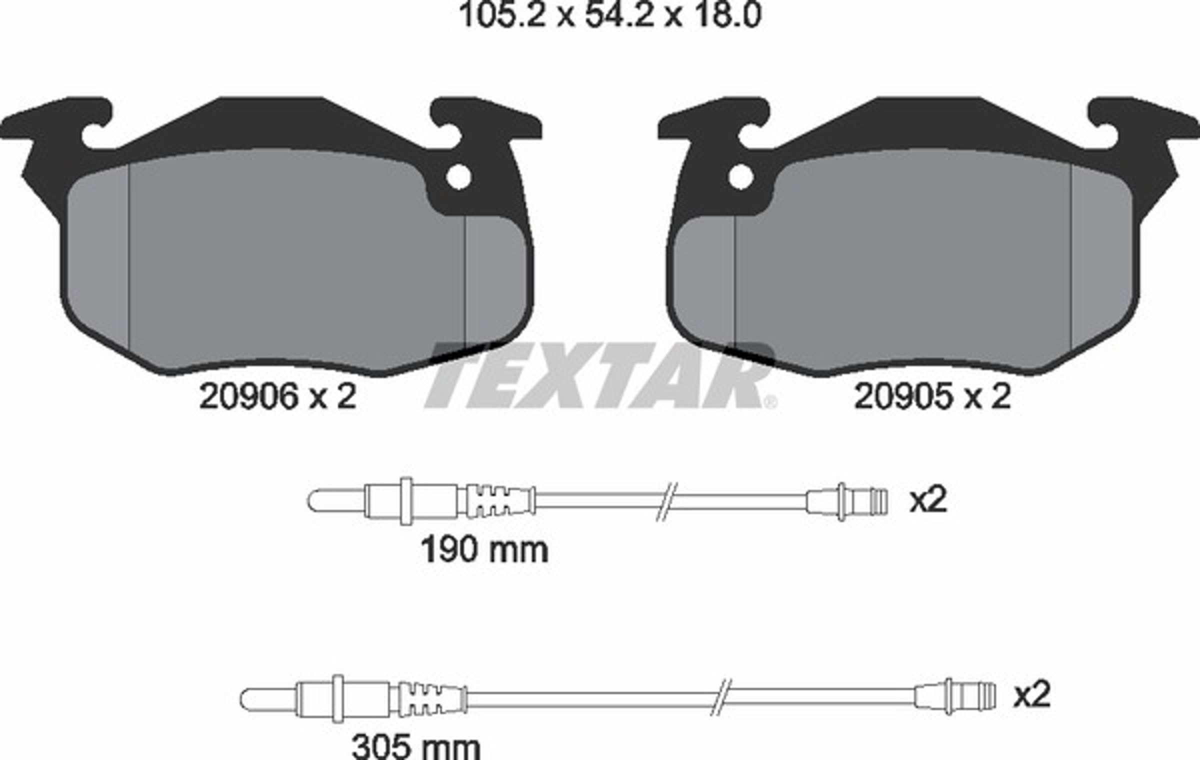 Колодки тормозные дисковые TEXTAR 2090603