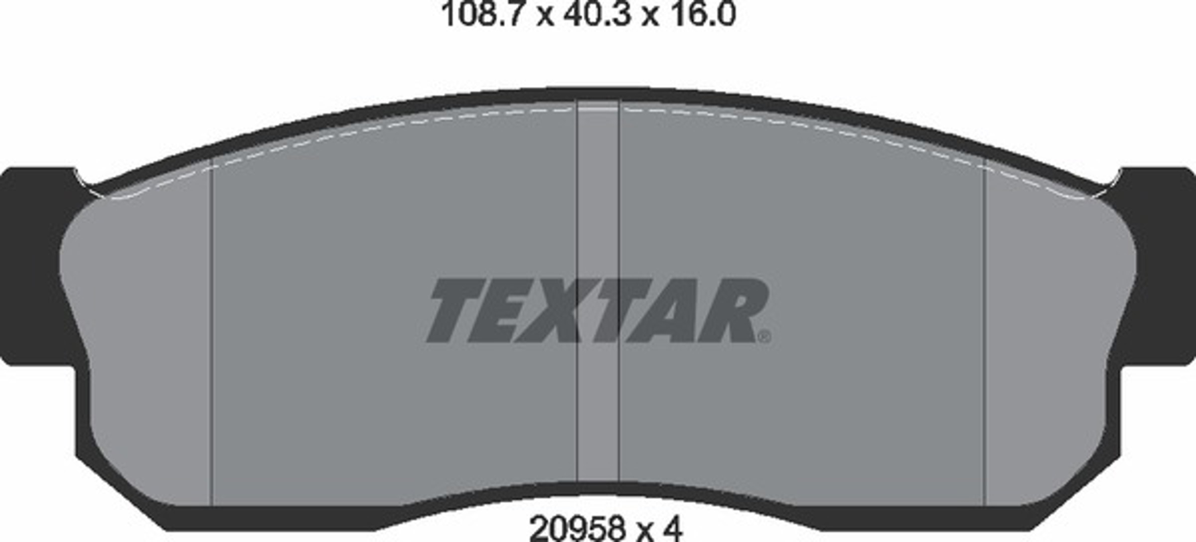 Колодки тормозные дисковые TEXTAR 2095802