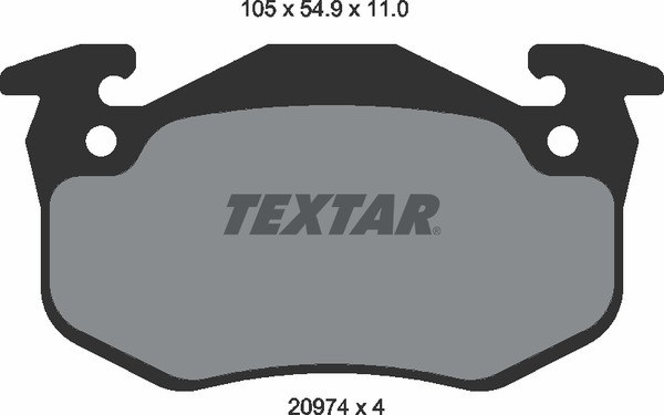Комплект тормозных колодок дискового тормоза TEXTAR 2097401
