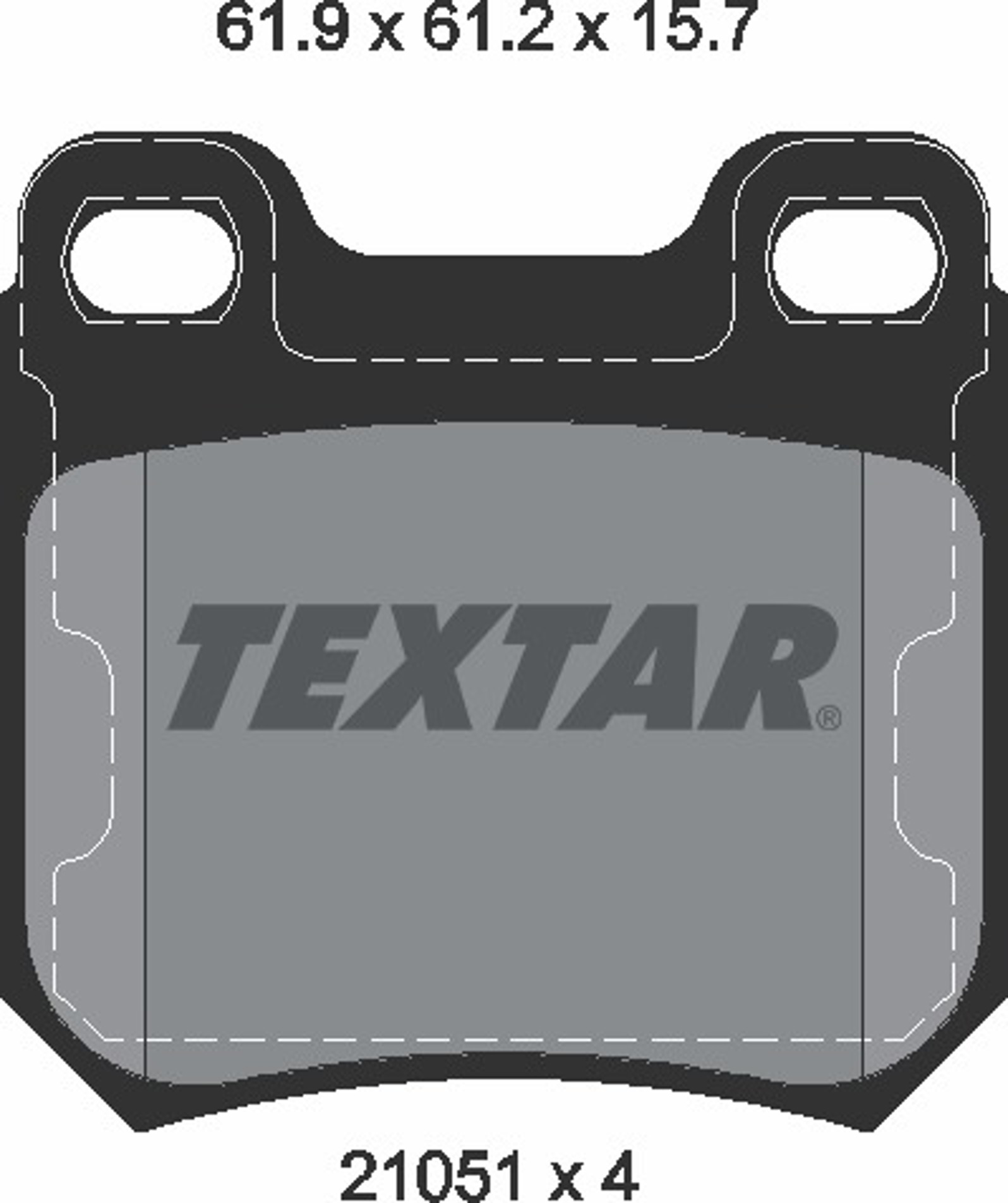 Колодки тормозные дисковые TEXTAR 2105101
