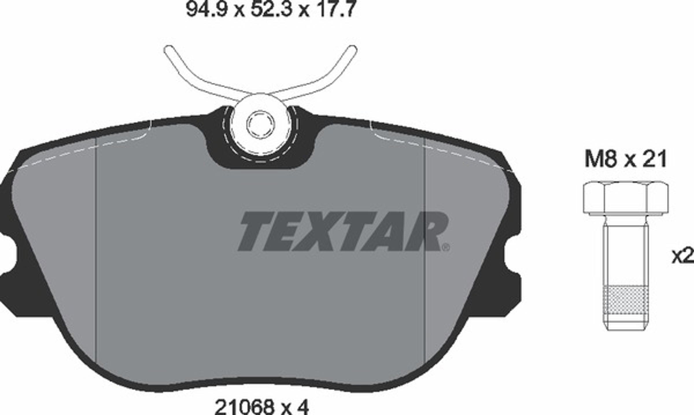 Колодки тормозные дисковые TEXTAR 2106804